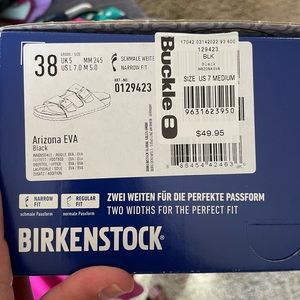 Birkenstock Arizona Eva black sandals size 7